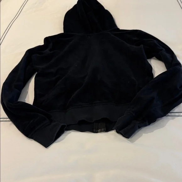 Juicy Couture Black Velour Hoodie - Picture 3 of 3